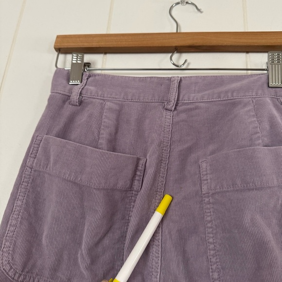 A.L.C. Jay Corduroy High-rise Wide-leg Cropped Pants 4 Purple Lavender - Picture 9 of 9